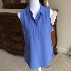 Sleeveless blue top. Sz S